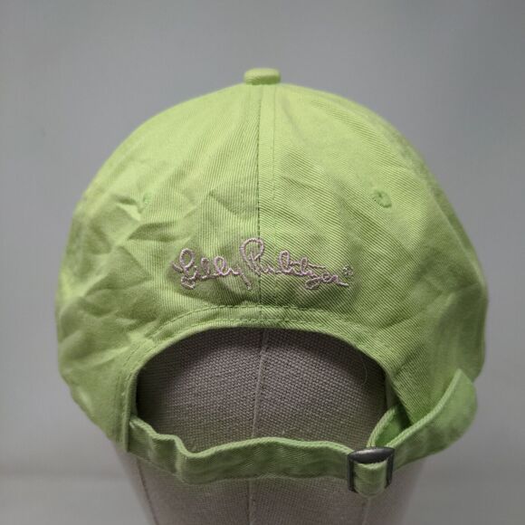 Monogram Slideback Hat Green One Size Embroidered Lilly Pulitzer 6 Panel - Picture 6 of 10